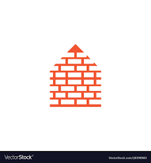 Brick Wall Logo Royalty Free Vector