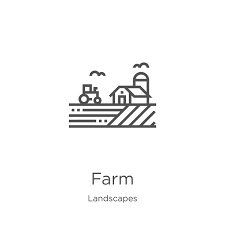 Farm Icon Vector From Landscapes