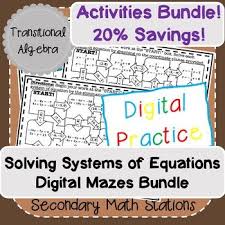 Solving Systems Of Equations Mazes