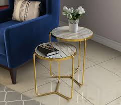 Buy Tao Marble Side Tables Set Of 2