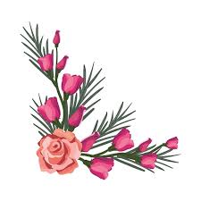 Free Vector Corner Frame Flowers