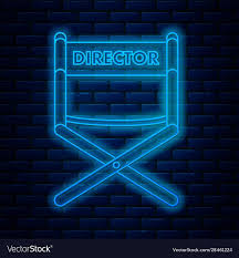 Glowing Neon Line Director Chair