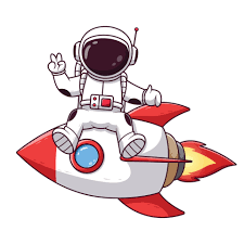 Rocket Astronaut Icon Concept