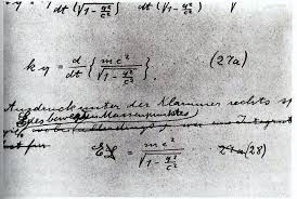 Albert Einstein Writing Equation