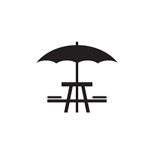 Pixel Art Table With Umbrella Beach