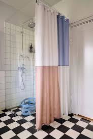Hay Check Shower Curtain Blue