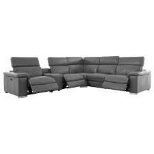 Charlie Gray Leather Power Reclining