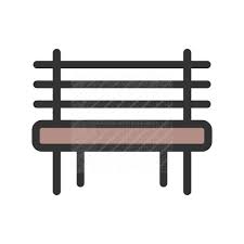 Garden Bench Line Filled Icon Iconbunny
