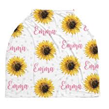 Girl Sunflower Infant Seat Cover