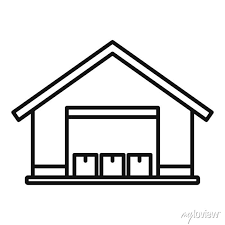 Storage Parcel Warehouse Icon Outline