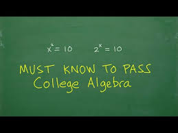 Want To Pass College Algebra