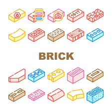 Brick For Building Construction Icons