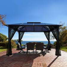 Hard Top Gazebo With Mosquito Netting