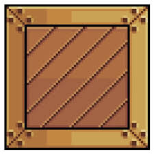 Pixel Art Wooden Box Crate Vector Icon