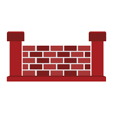 Brick Wall Icon Logo Vector Design Template
