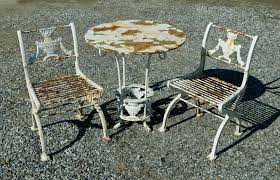 Cast Iron Patio Suite Table 2 Chairs