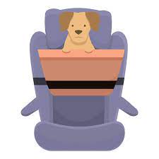 Dog Car Seat Belt Icon Cartoon Vector