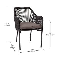 Black Aluminum Outdoor Lounge Chair