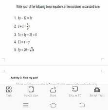 Ilrating Linear Equation In Two