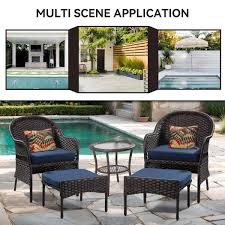 Meetleisure 5 Piece Outdoor Wicker