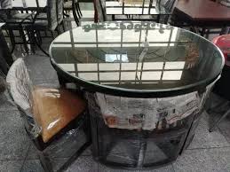 Glass Round Dining Table 4 Seater