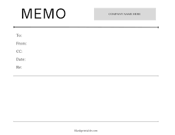Formal Business Memo Template Example