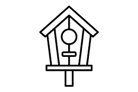 Bird House Outline Icon Graphic By Maan
