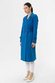 Icon 1639 Bb Blue Women Trenchcoat