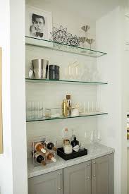 Glass Bar Shelves Design Ideas