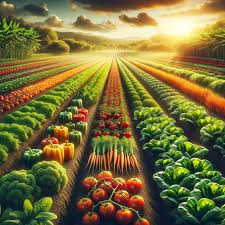 Colorful Vegetable Garden Bursting With