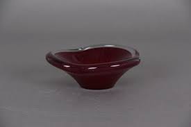 Red Glass Bowl From Kastrup Glasværk