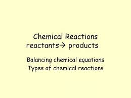 Ppt Chemical Reactions Reactants