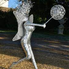 Aria Fairy Metal Wire Garden Sculpture