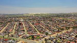 Aerial View Over Soweto Township