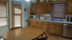 Oak Trim With New Stained Kitchen Cabs