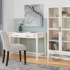 Home Decorators Collection 61 1 In Ivory Wood 4 Shelf Standard Bookcase With Glass Door