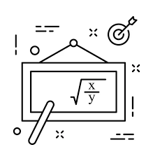 Algebraic Equation Doodle Icon Number