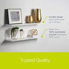 White Floating Decorative Wall Shelf