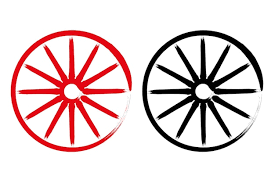 Grunge Stroke Circle Wagon Wooden Wheel