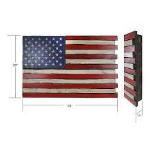 American Furniture Classics Model Small2comp Small American Flag Wall Hanging Gun Concealment With Two Secret Compartments