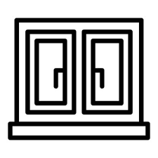New House Window Icon Outline Vector