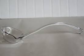 Crystal Clear Glass Punch Ladle
