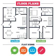 11 123 108 Floor Plan Icons Vector