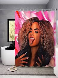1pc Figure Graphic Shower Curtain