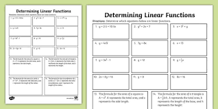 Determining Linear Functions Practice