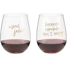 Stemless Glass Mom Quotes Set Of 4