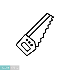 Hand Saw Vector Icon Graph Symbol