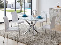 Round Extendable Glass Dining Table