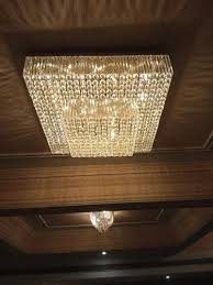 Fabric Crystal Square Chandelier