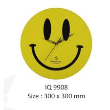 Plastic Smiley Wall Clock Size 300 X